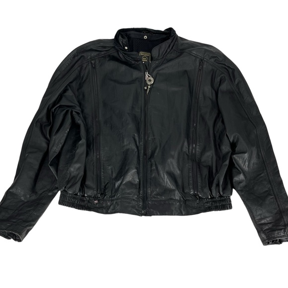 Hein Gericke Other - Hein Gericke Leather Jacket Mens 58 Black Full Zip‎ Heavyweight Echt Leder Biker